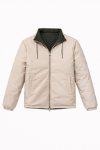 Royal Coat Dubbelzijdig Beige/Army Green