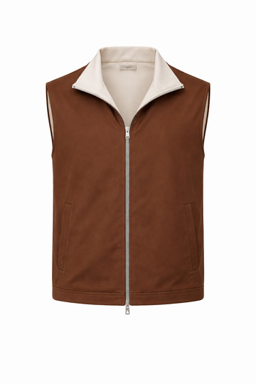Imperium Reversible Gilet Bruin Beige