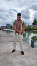 Imperium Reversible Gilet Bruin Beige