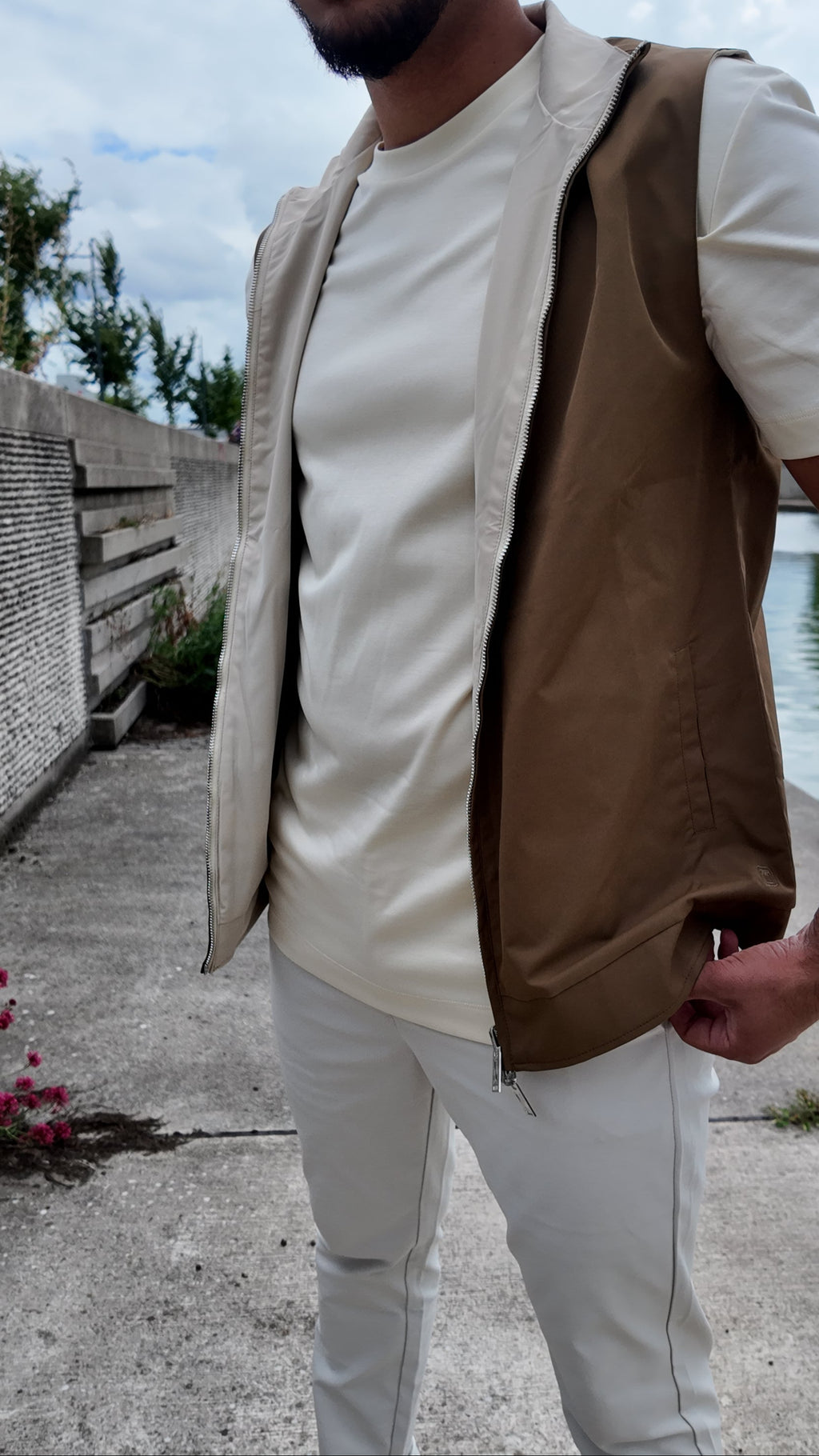 Imperium Reversible Gilet Bruin Beige